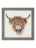 Grey Freddie framed wall art 64cm x 64cm - British product