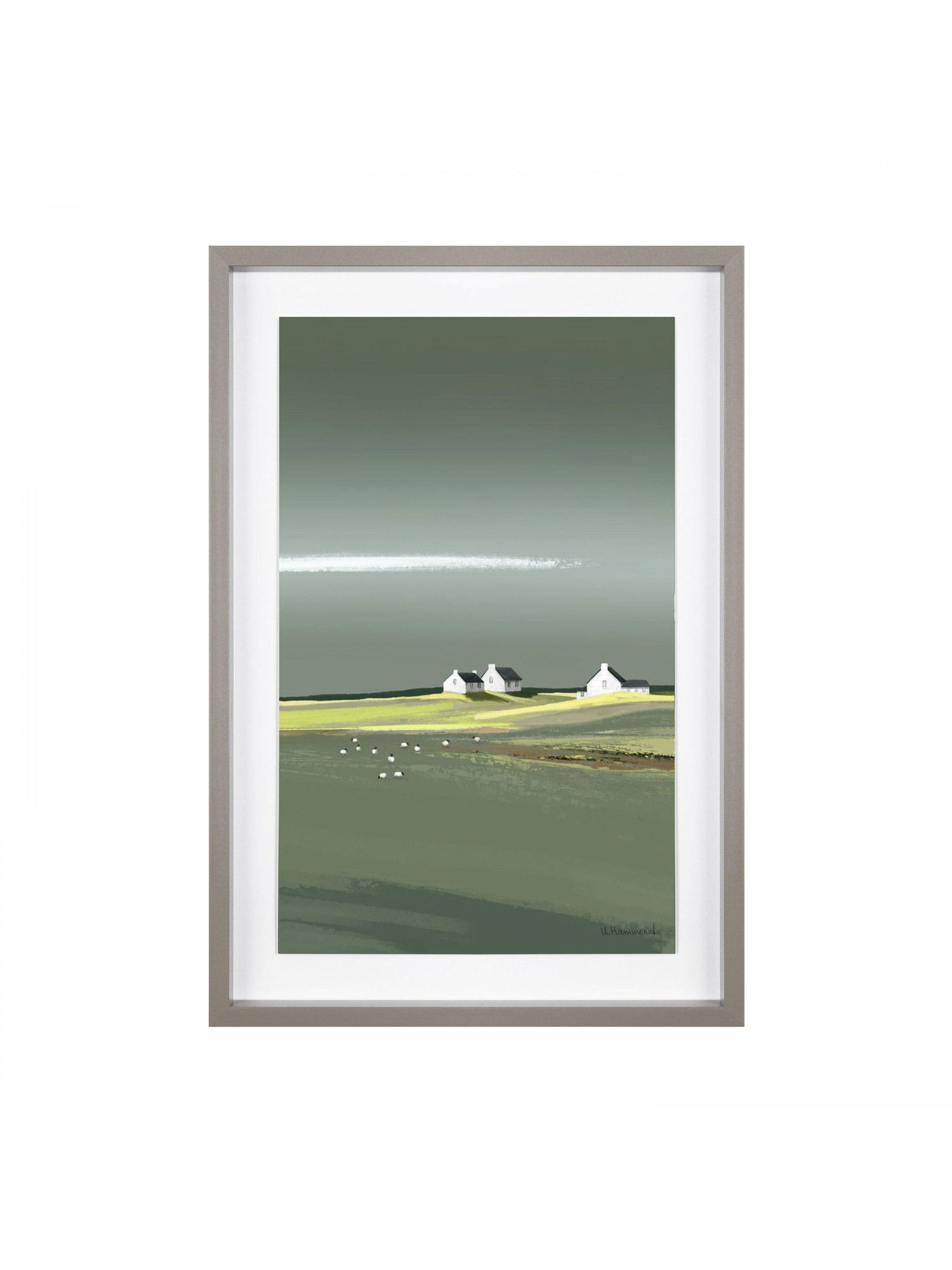 Art Marketing Grey Aura framed wall art 60cm high, UK version