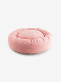 Pink corduroy round pet bed for small dogs and cats - British product