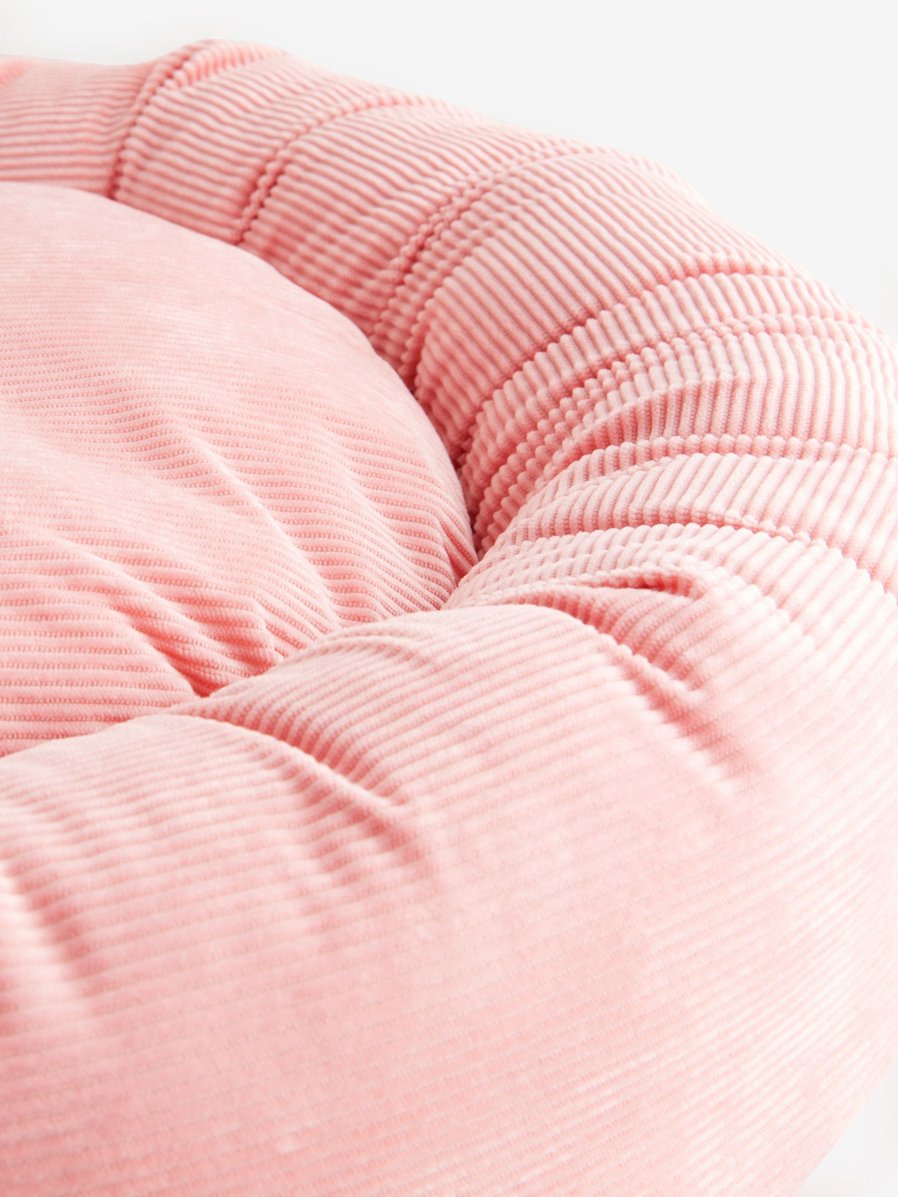 Pink corduroy round pet bed for small dogs and cats - British product