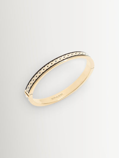 Next Gullfarget hengslet emaljert armbånd med krystaller - Kjøp online på McGrocer