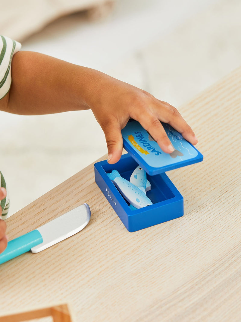 JoJo Maman Bébé wooden seafood play set (British brand)