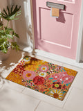 Lucy Tiffney Pink Campion floral door mat, imported from the UK