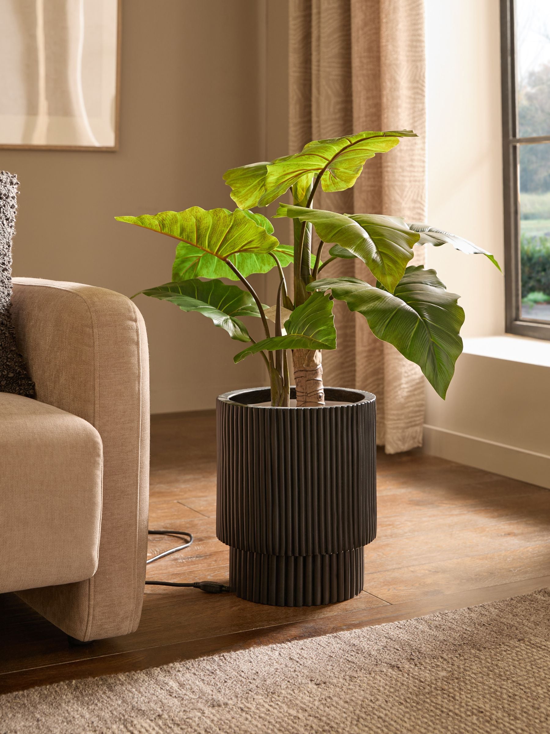 Artificial Light Up Alocasia Plant 115cm, UK version