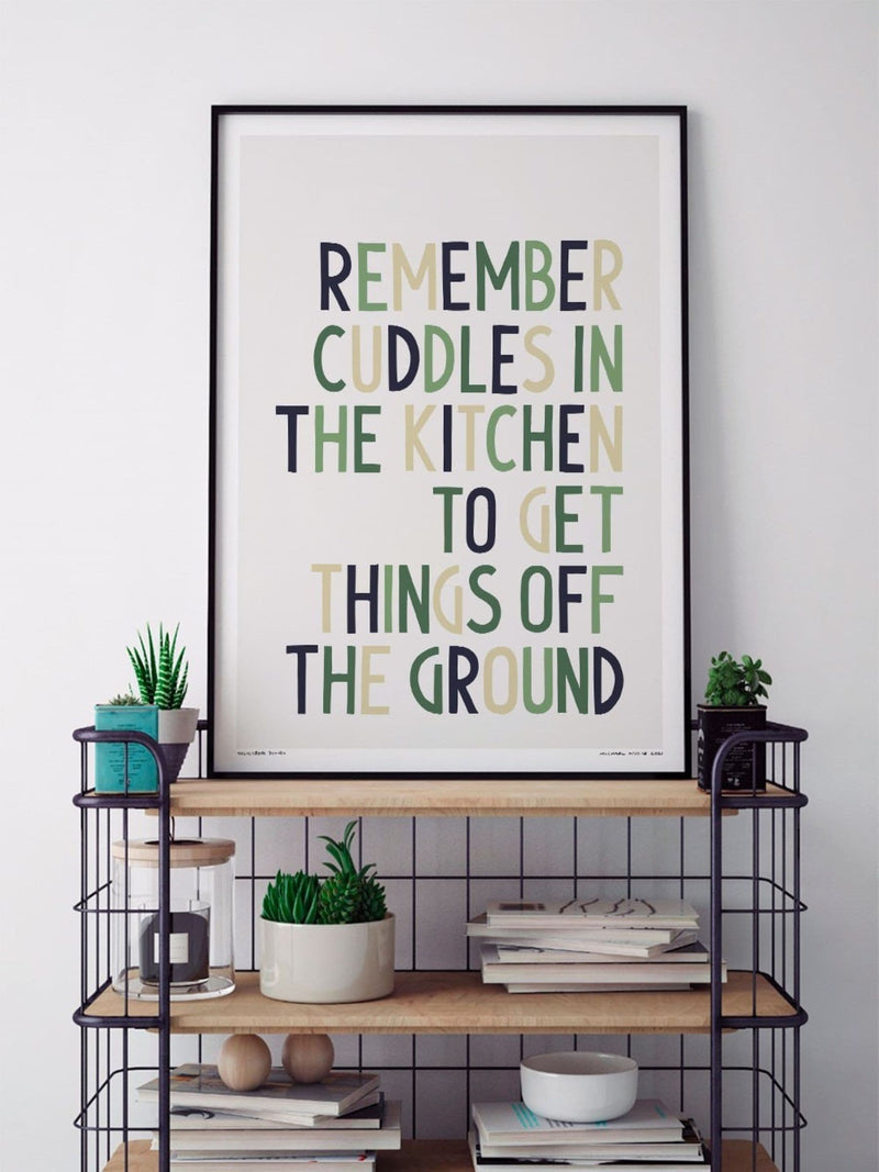 Sketchbook Design framed typography print A3 black frame, imported from the UK