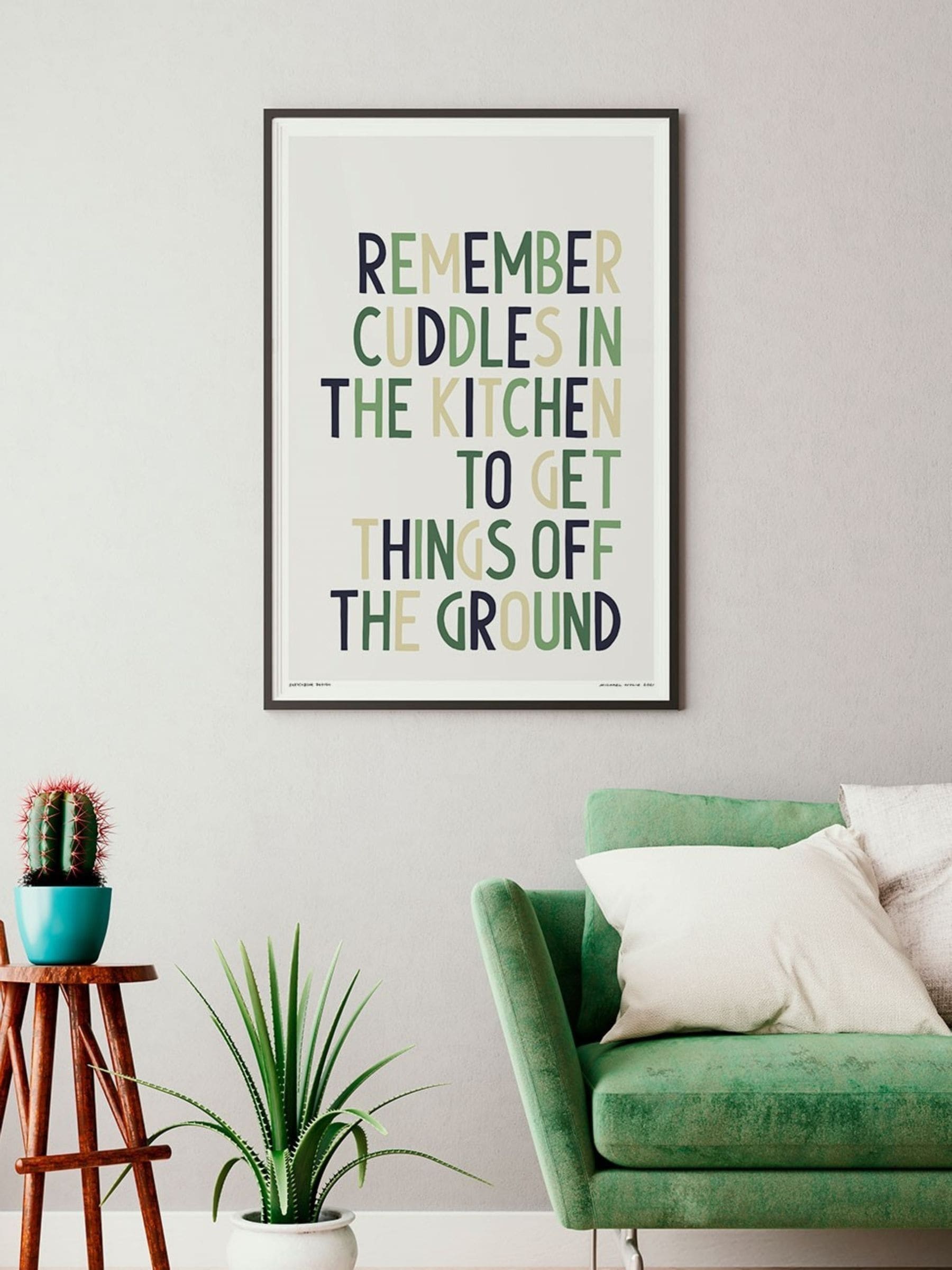 Sketchbook Design framed typography print A3 black frame, imported from the UK