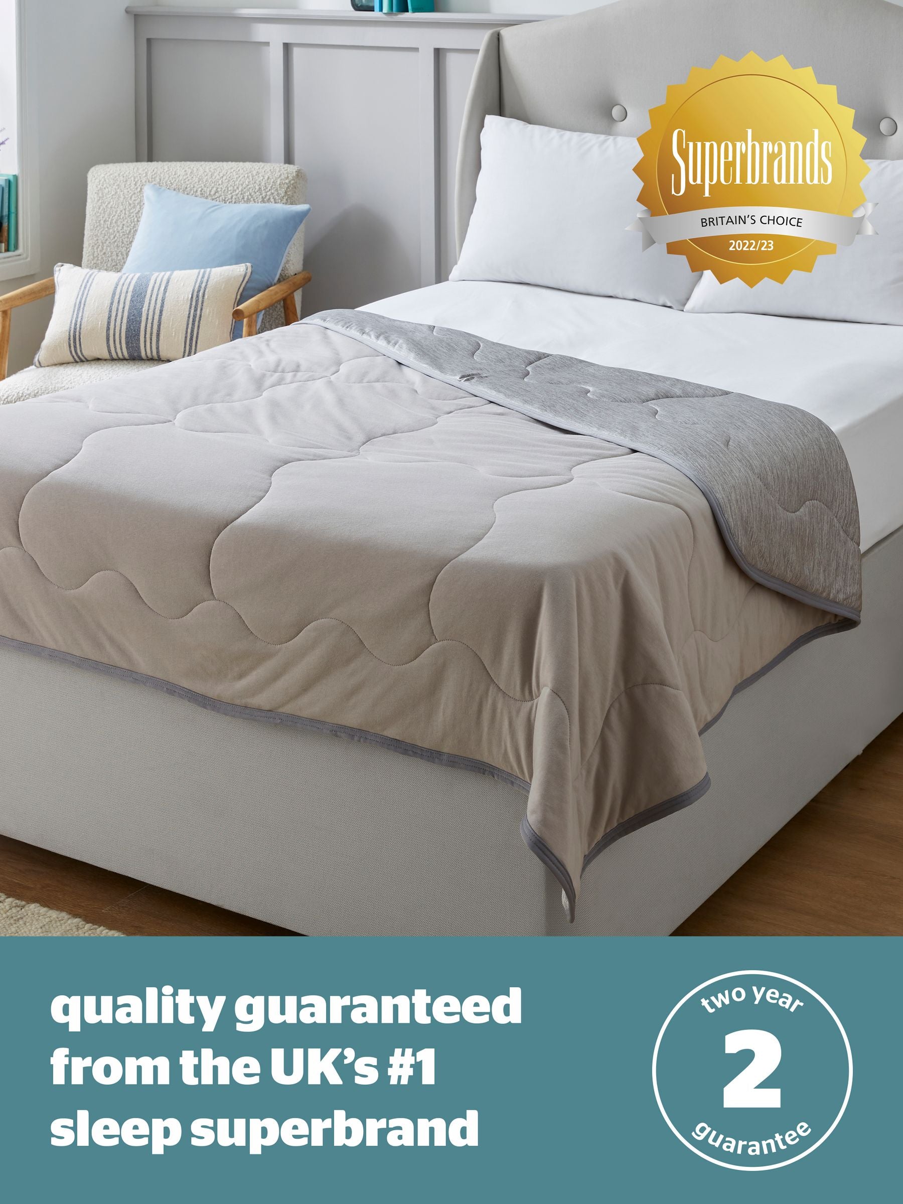 Silentnight Grey Restore cooling throw, UK version