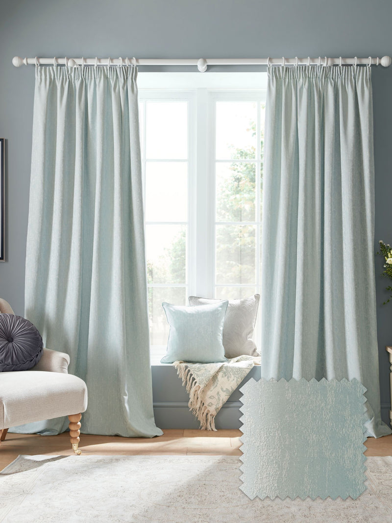 Laura Ashley Blue Whinfell Headertape curtains 163x137cm (British brand)