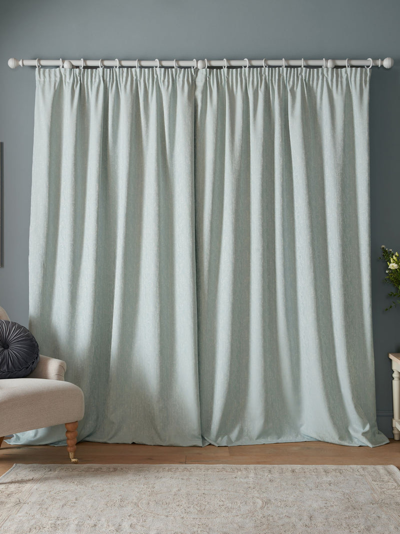 Laura Ashley Blue Whinfell Headertape curtains 163x137cm (British brand)