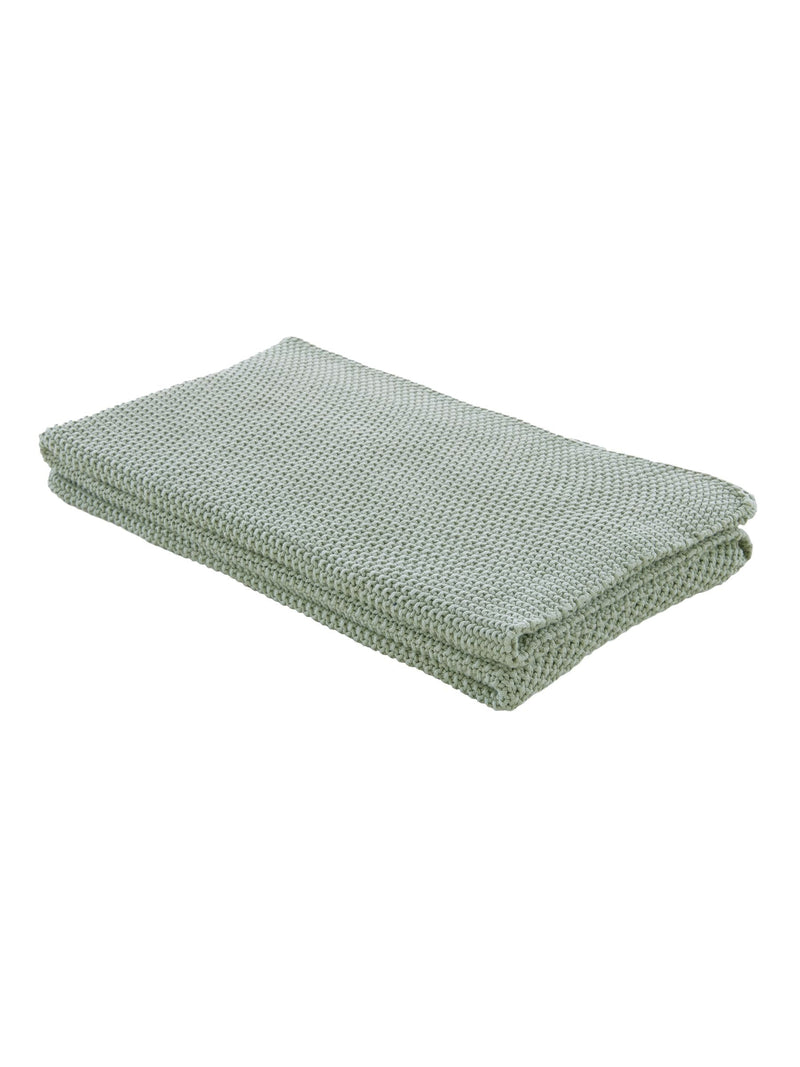 Laura Ashley jeté tricoté Parker vert sauge, importé du Royaume-Uni