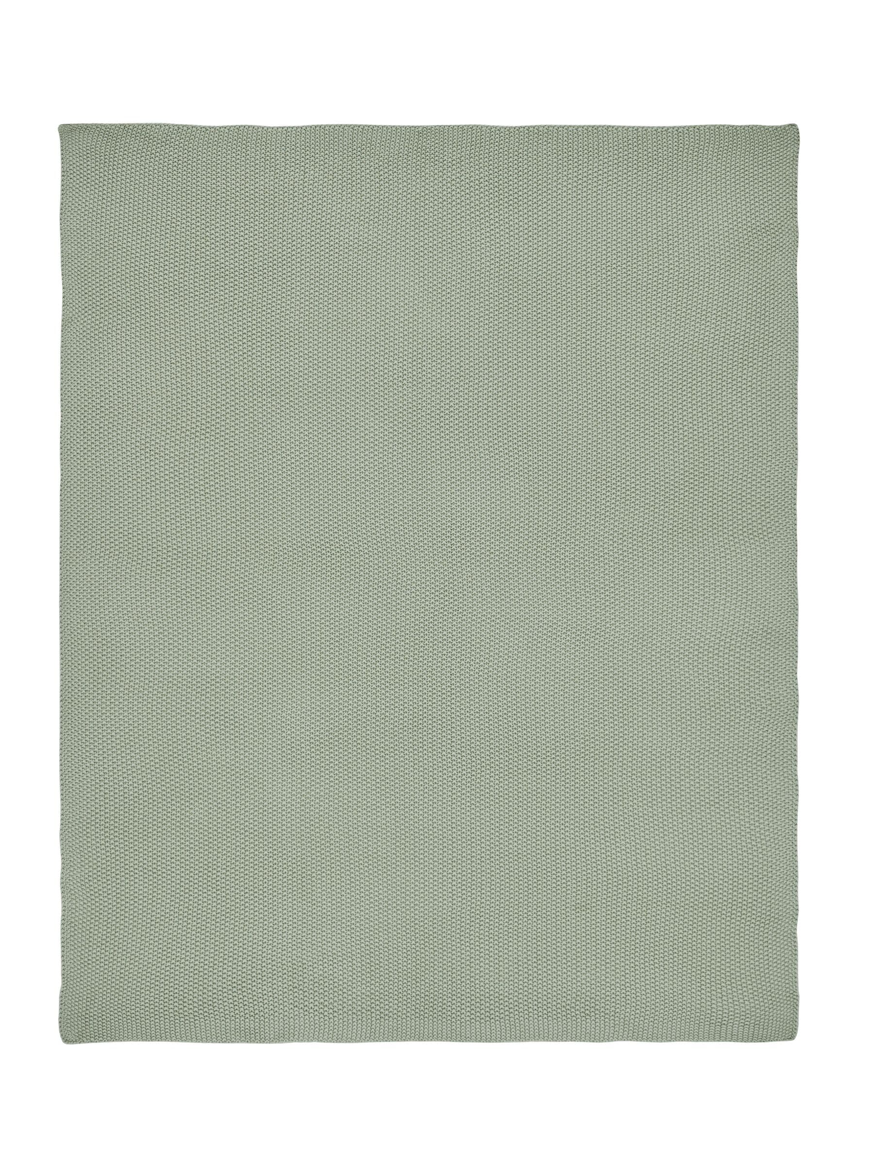 Laura Ashley jeté tricoté Parker vert sauge, importé du Royaume-Uni