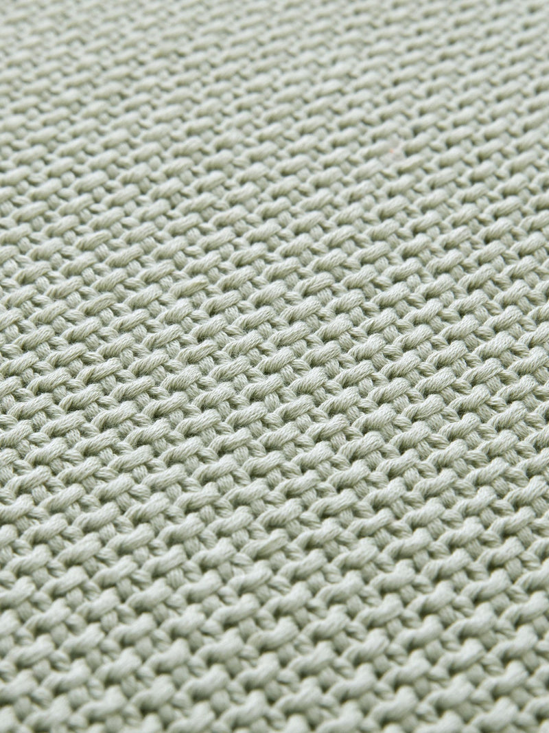 Laura Ashley jeté tricoté Parker vert sauge, importé du Royaume-Uni