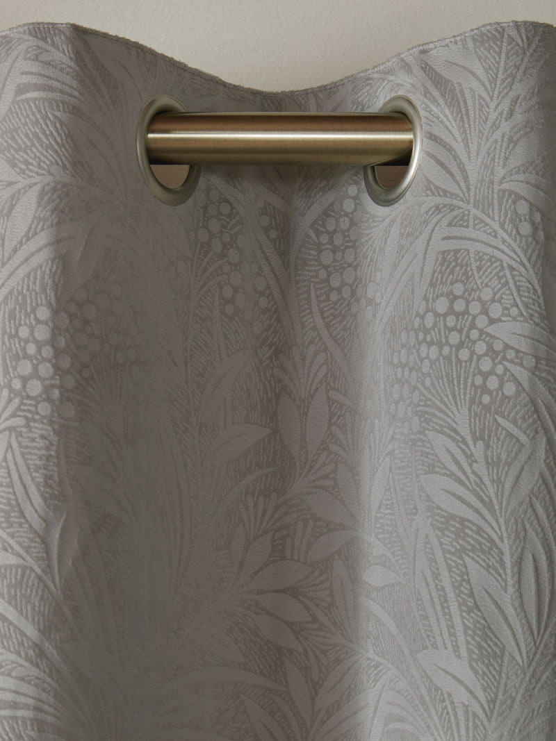 Laura Ashley grey barley embossed eyelet curtains 224x274cm - British product