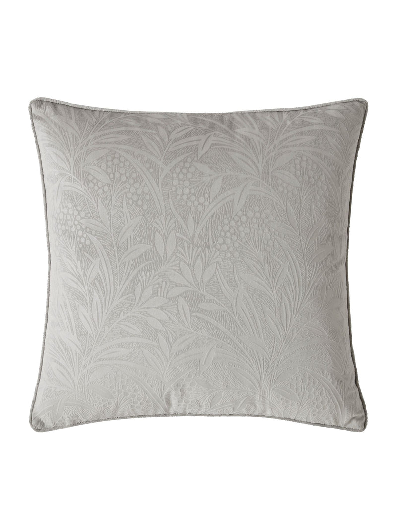 Laura Ashley Grey Barley Embossed cushion 50cm - British product