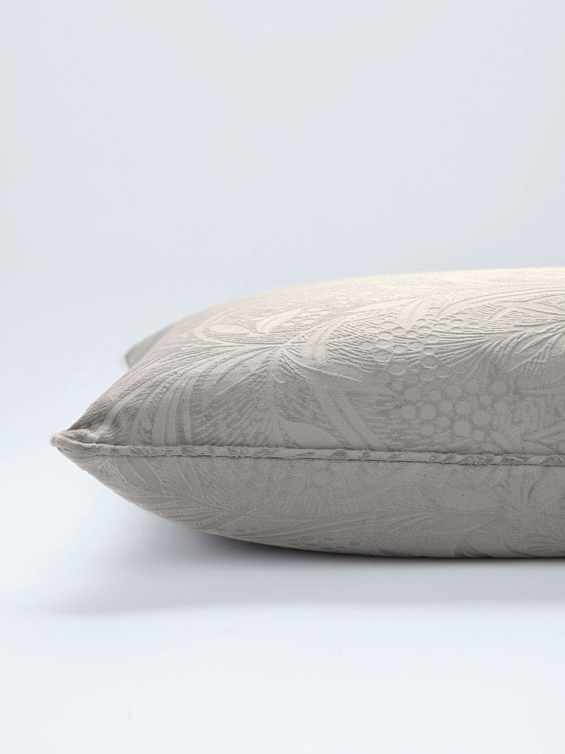Laura Ashley Grey Barley Embossed cushion 50cm - British product