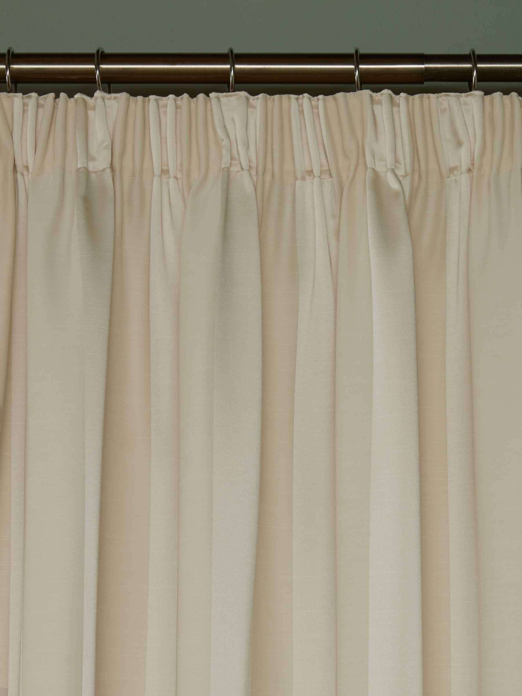 Laura Ashley cream oyster Lille stripe headertape curtains - British product