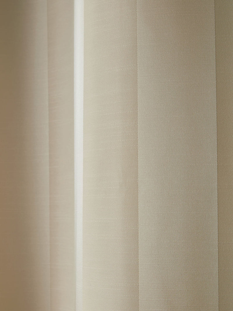 Laura Ashley cream oyster Lille stripe headertape curtains - British product