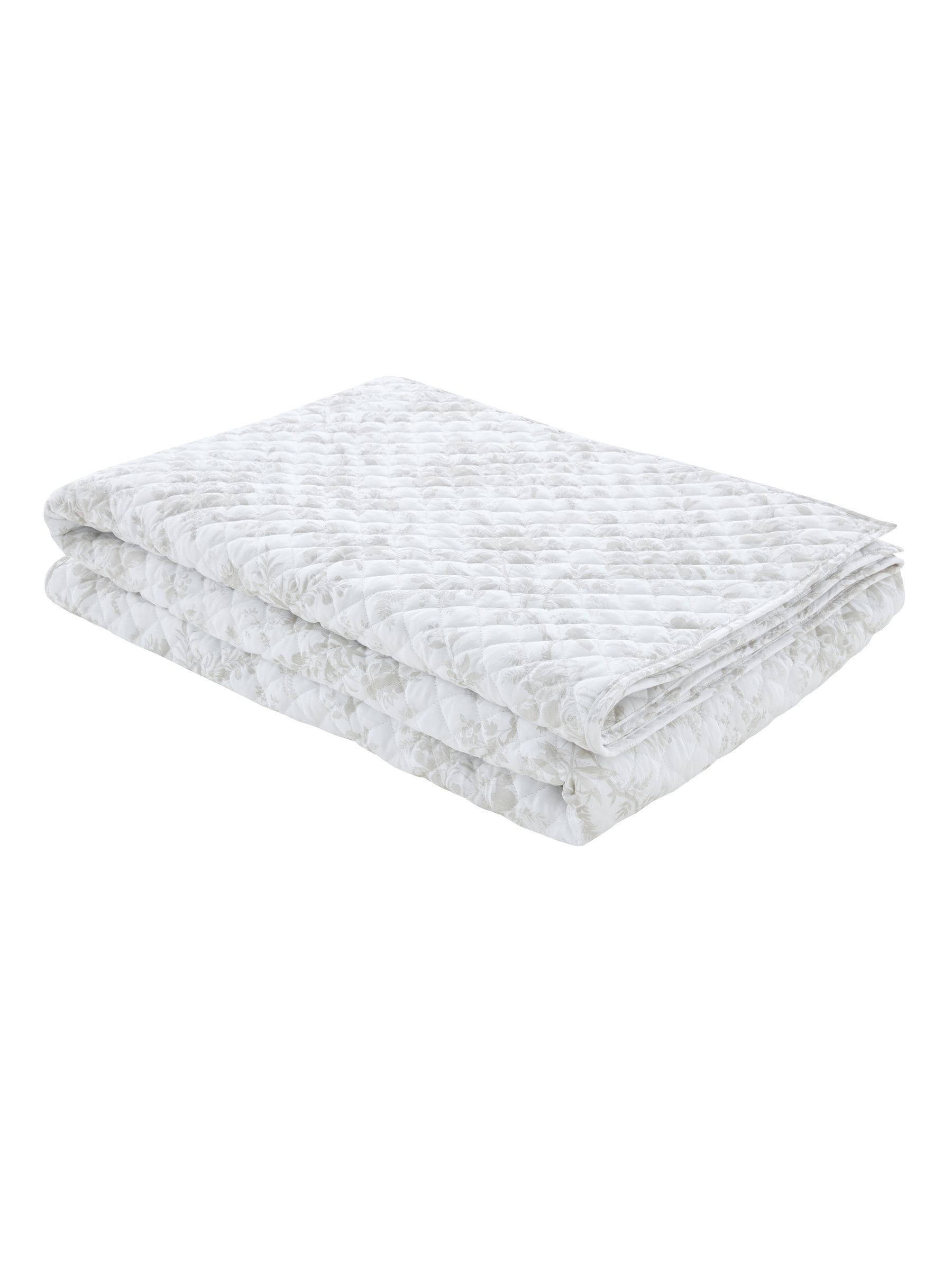 Laura Ashley quilted bedspread Dove Grey Walled Garden 235cm, imported from the UK