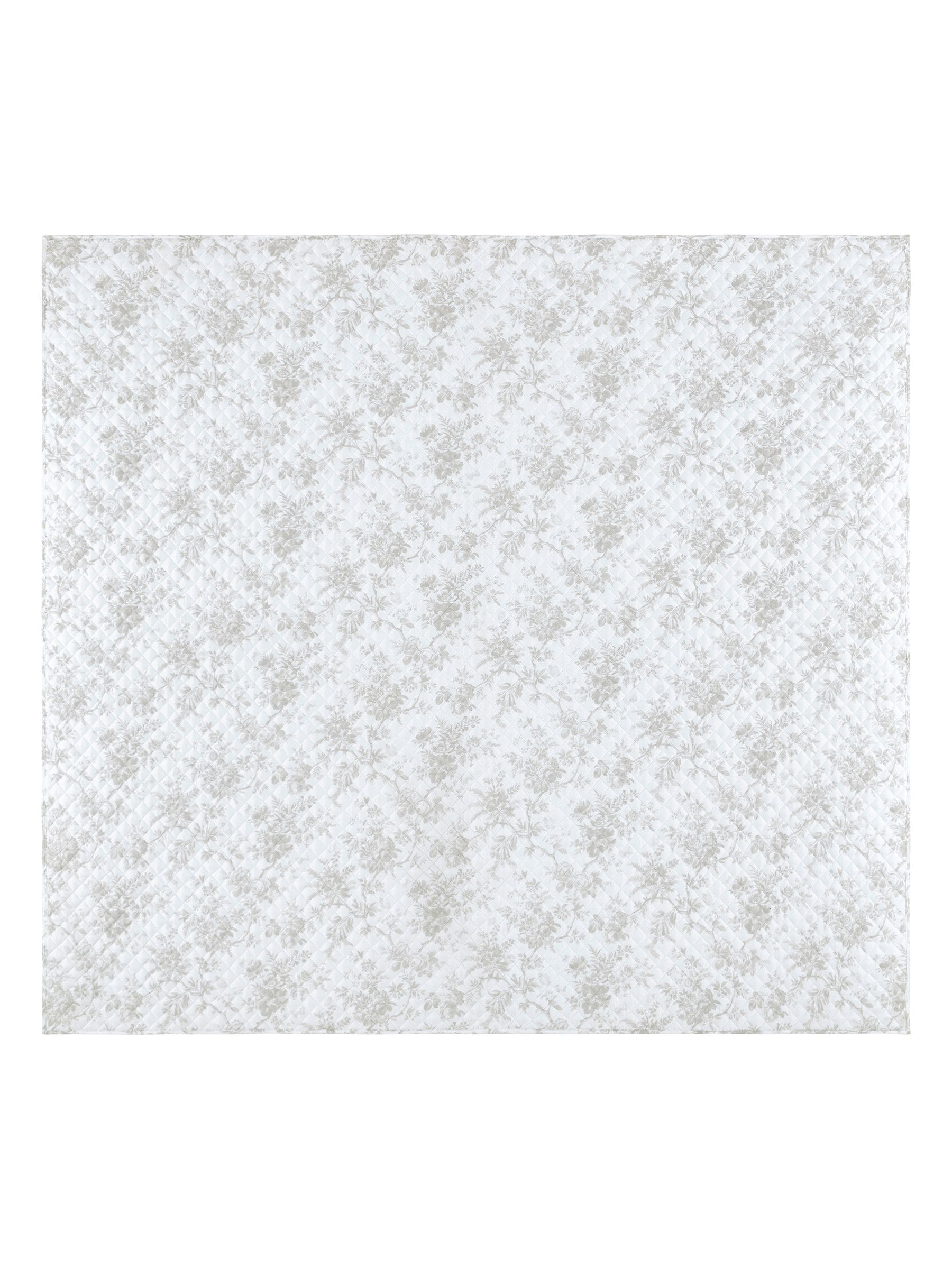 Laura Ashley quilted bedspread Dove Grey Walled Garden 235cm, imported from the UK