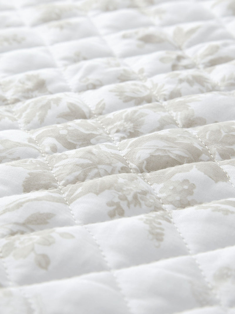 Laura Ashley quilted bedspread Dove Grey Walled Garden 235cm, imported from the UK