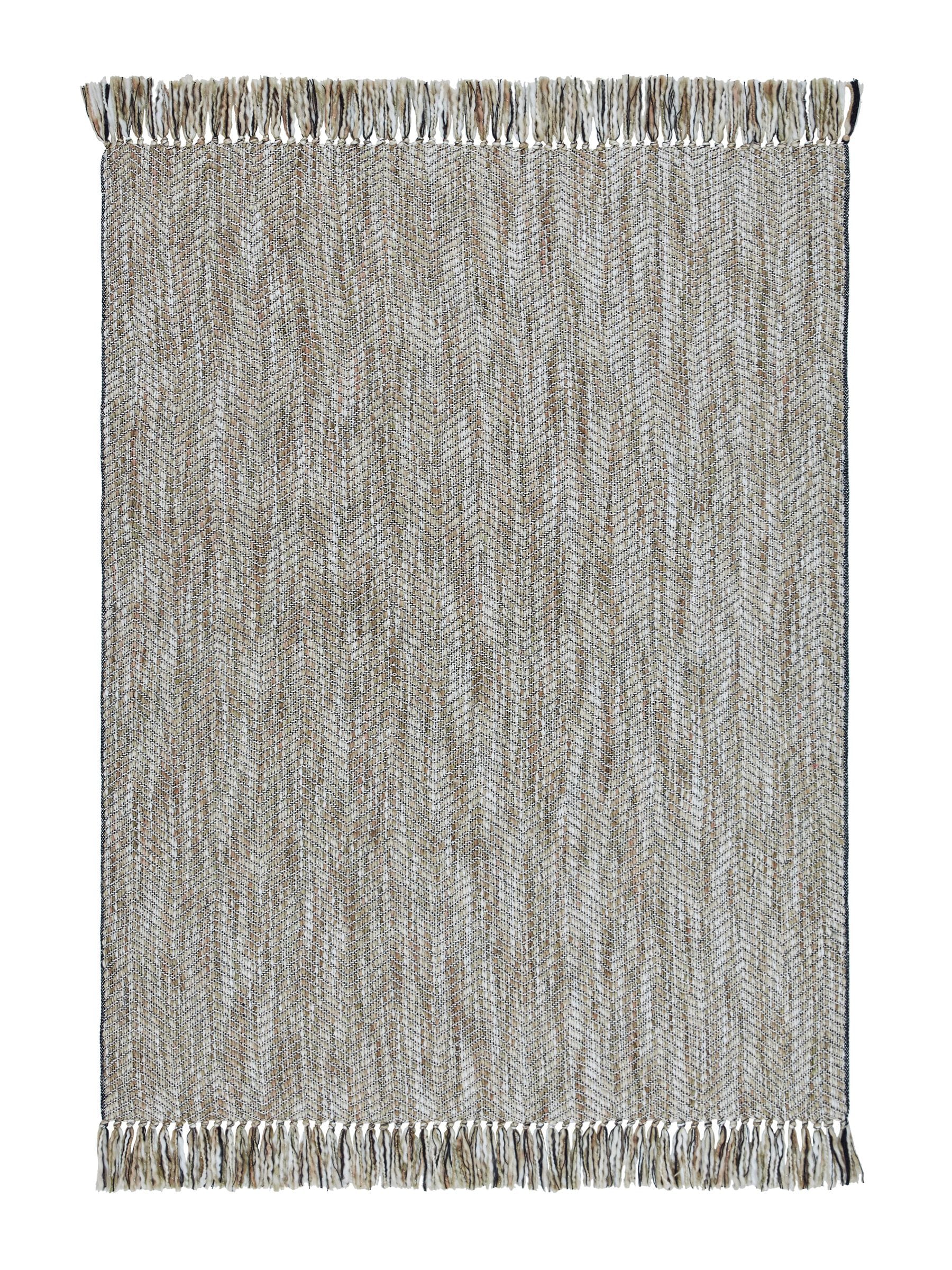 Laura Ashley Natural Liberton textured woven throw 170x130cm, UK version