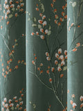Laura Ashley Pussy Willow fern green curtains 163x137cm, imported from the UK