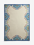 Nina Campbell blue Fergana wool tufted rug - British product