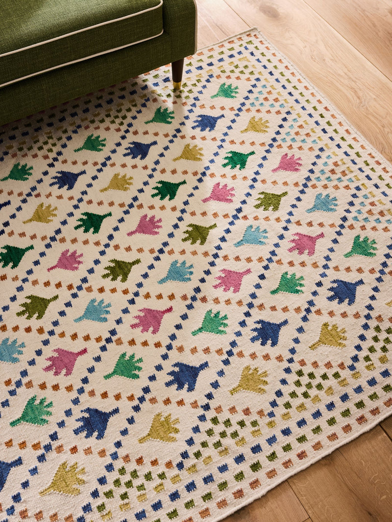 Nina Campbell Paradis flatweave rug cream (British brand)