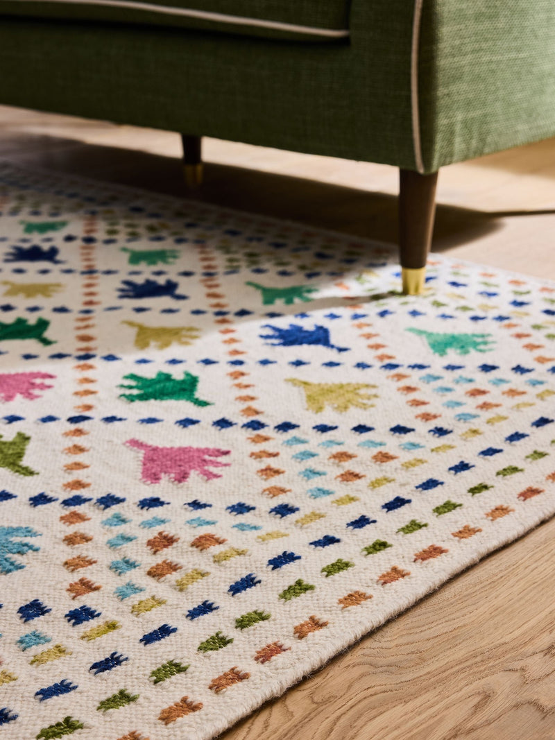 Nina Campbell Paradis flatweave rug cream (British brand)