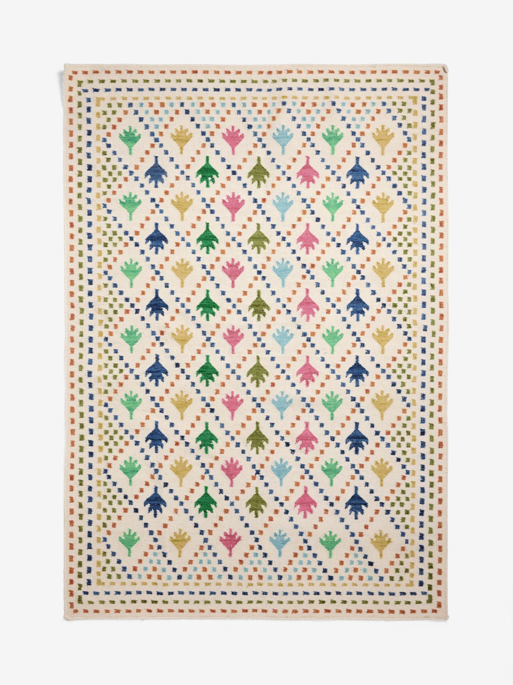 Nina Campbell Paradis flatweave rug cream (British brand)