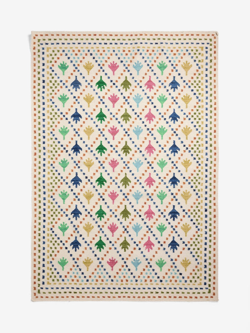 Nina Campbell Paradis flatweave rug cream (British brand)