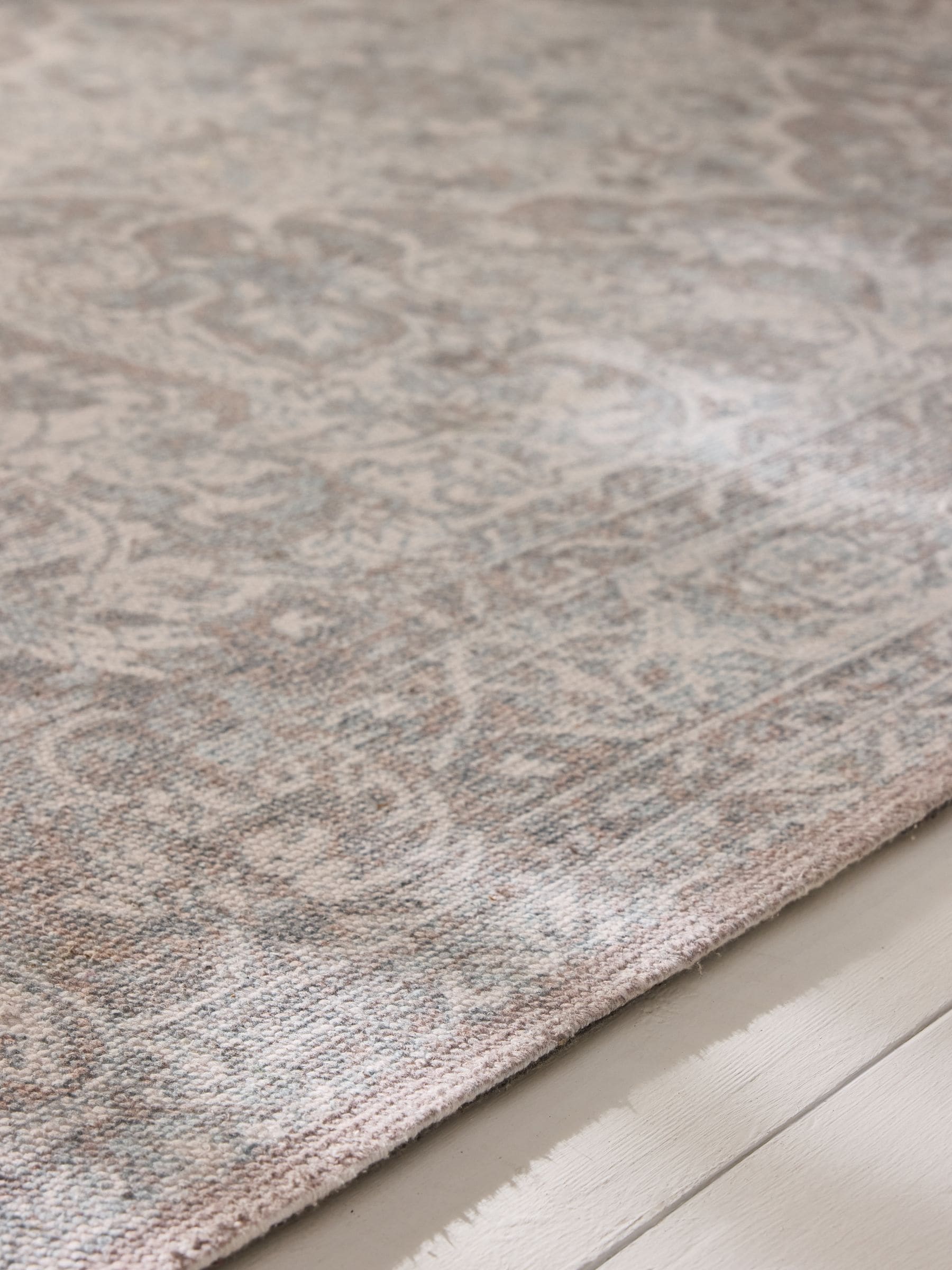 Shabby Chic Blue Skylark rug, imported from the UK