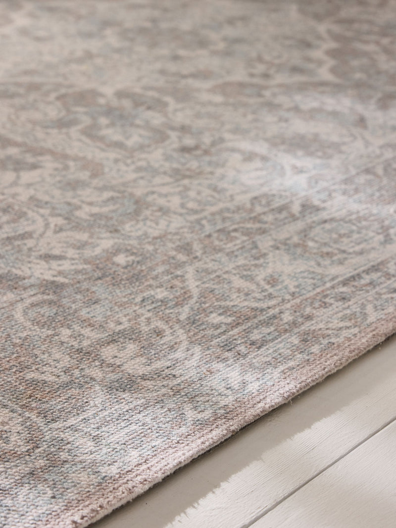 Shabby Chic Blue Skylark rug, imported from the UK