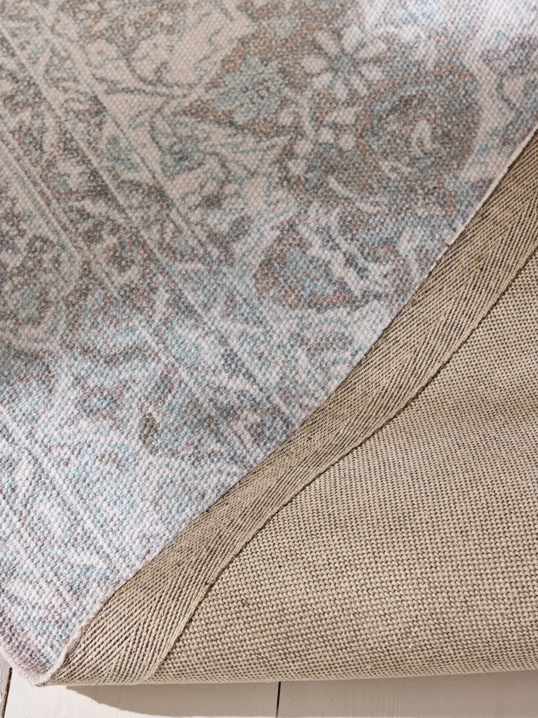 Shabby Chic Blue Skylark rug, imported from the UK