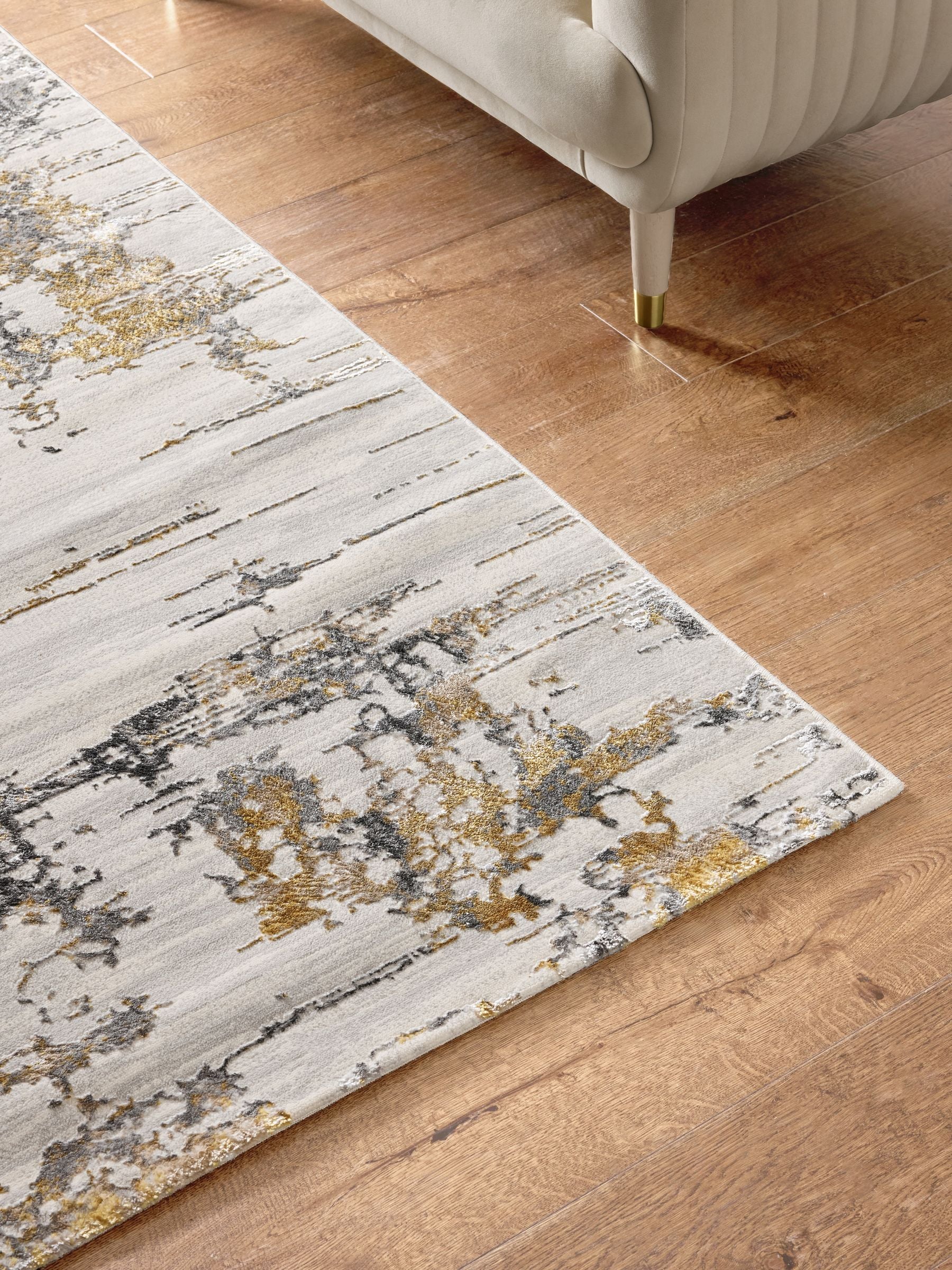 Lipsy silver luxe abstract rug (British brand)