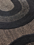French Connection Black Swati jute rug, UK version