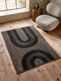 French Connection Black Swati jute rug, UK version
