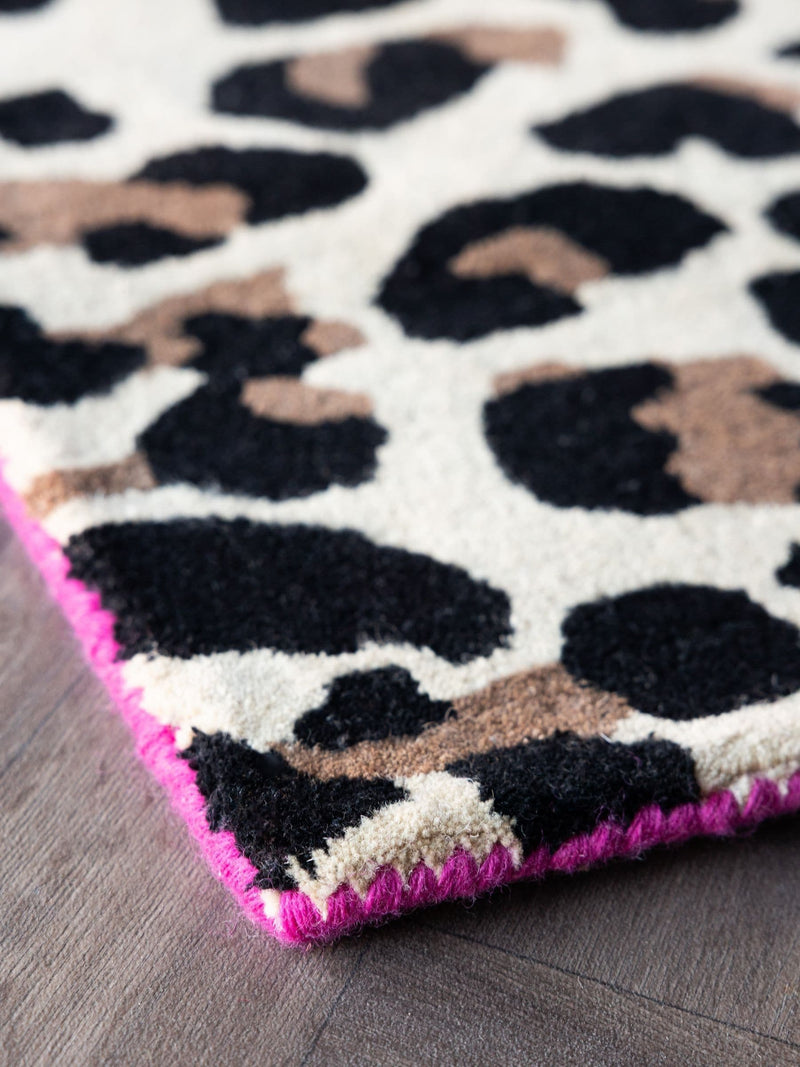 Rockett St George Leopard Love Wool Tufted Rug (British brand)