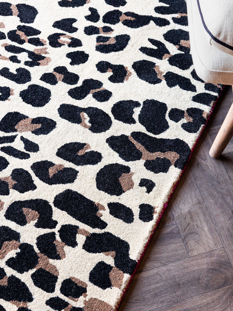 Rockett St George Leopard Love Wool Tufted Rug (British brand)
