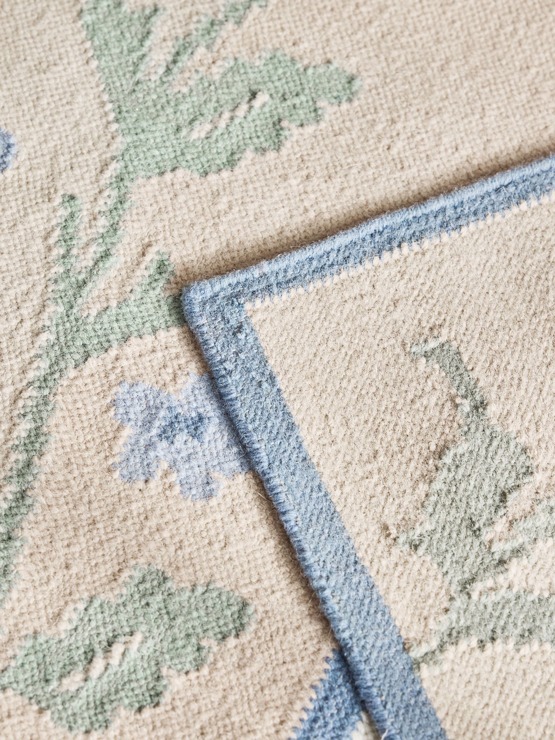 Cath Kidston natural vine stripe flat weave rug - British product