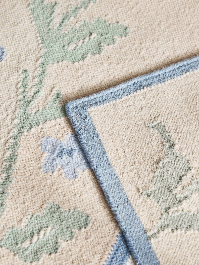 Cath Kidston natural vine stripe flat weave rug - British product