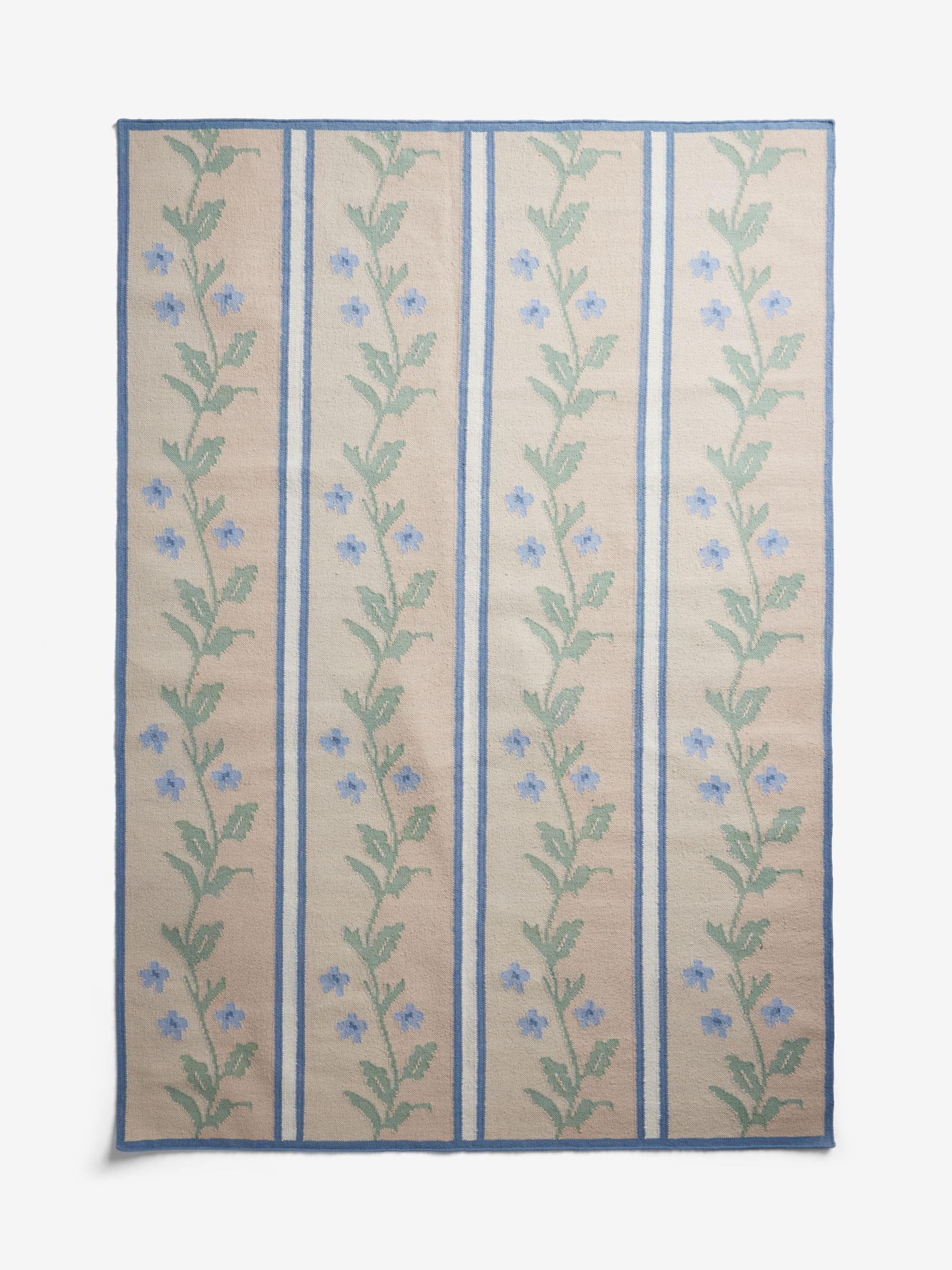Cath Kidston natural vine stripe flat weave rug - British product