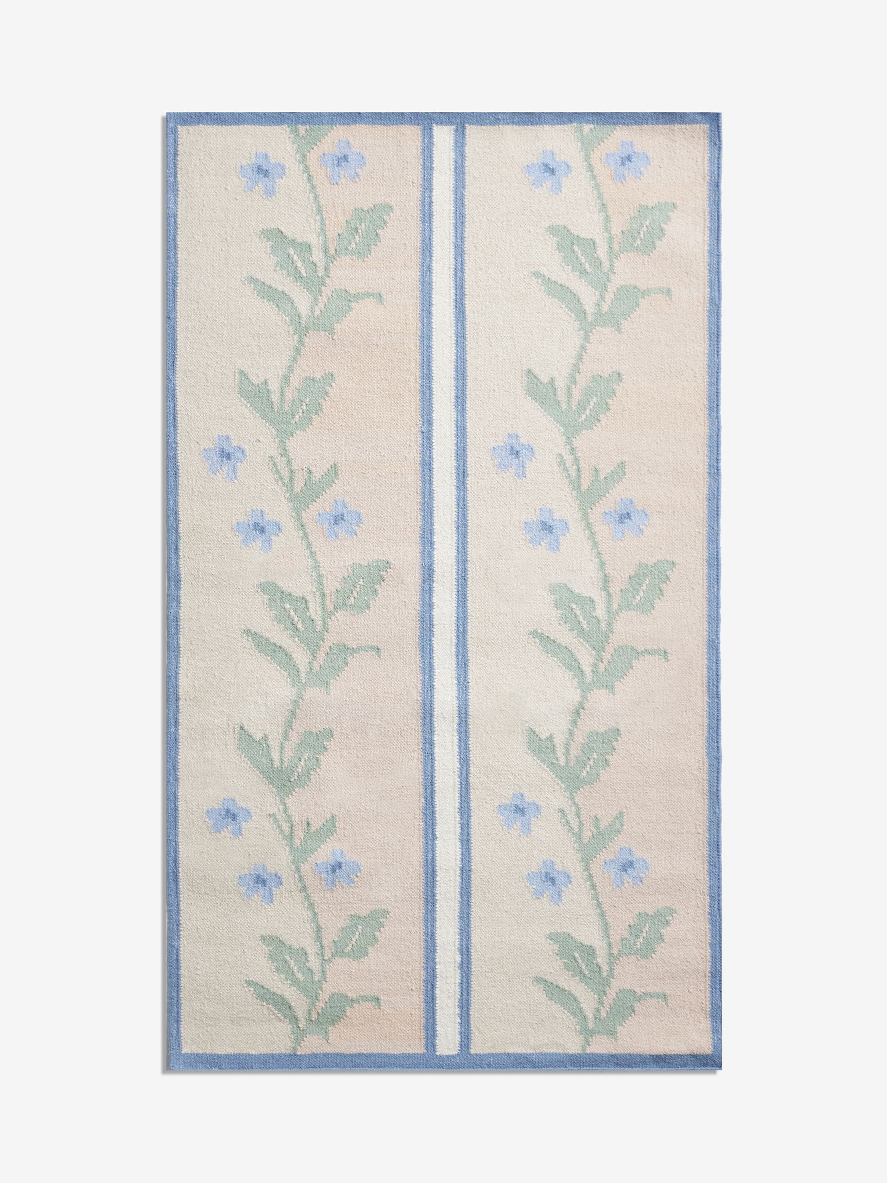 Cath Kidston natural vine stripe flat weave rug - British product