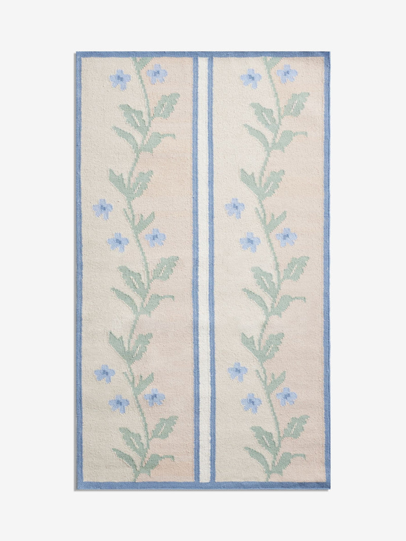 Cath Kidston natural vine stripe flat weave rug - British product