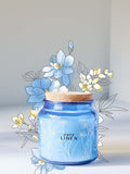 Marine and gardenia jar candle 10cm height, imported from the UK