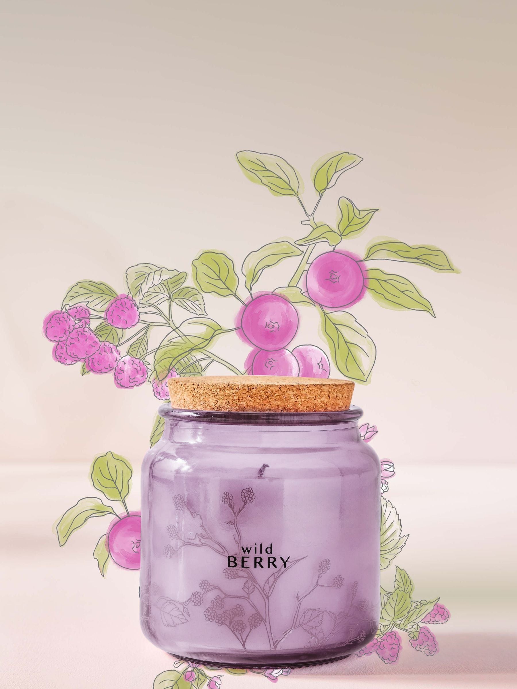Country Classic Mixed Berry scented candle 1 wick, imported from the UK