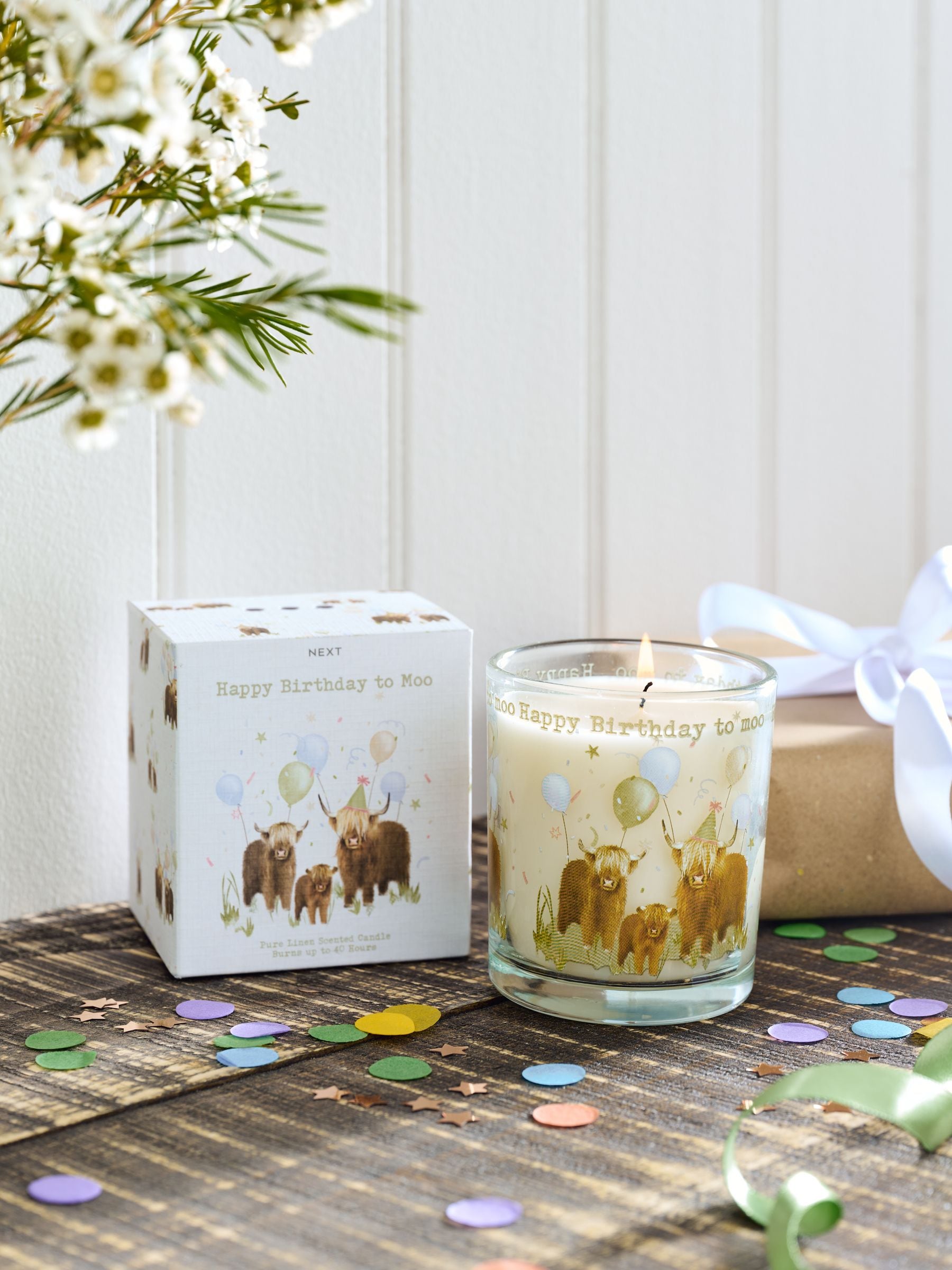 Natural Hamish Happy Birthday Pure Linen Scented Candle