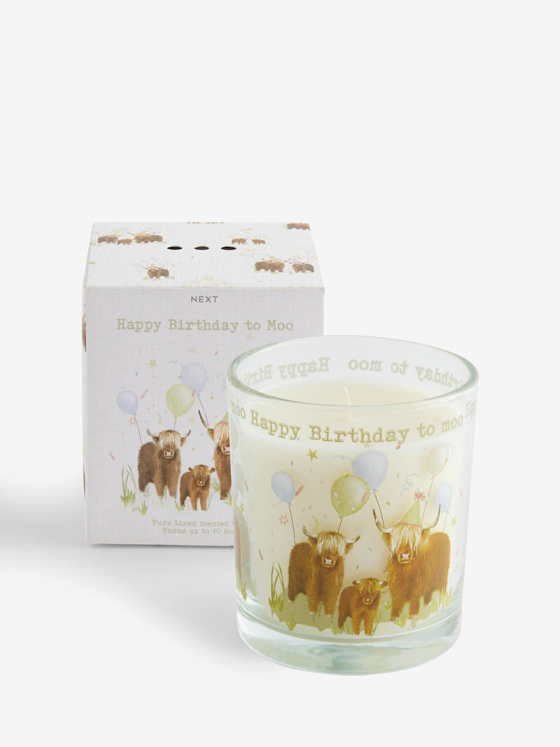 Natural Hamish Happy Birthday Pure Linen Scented Candle