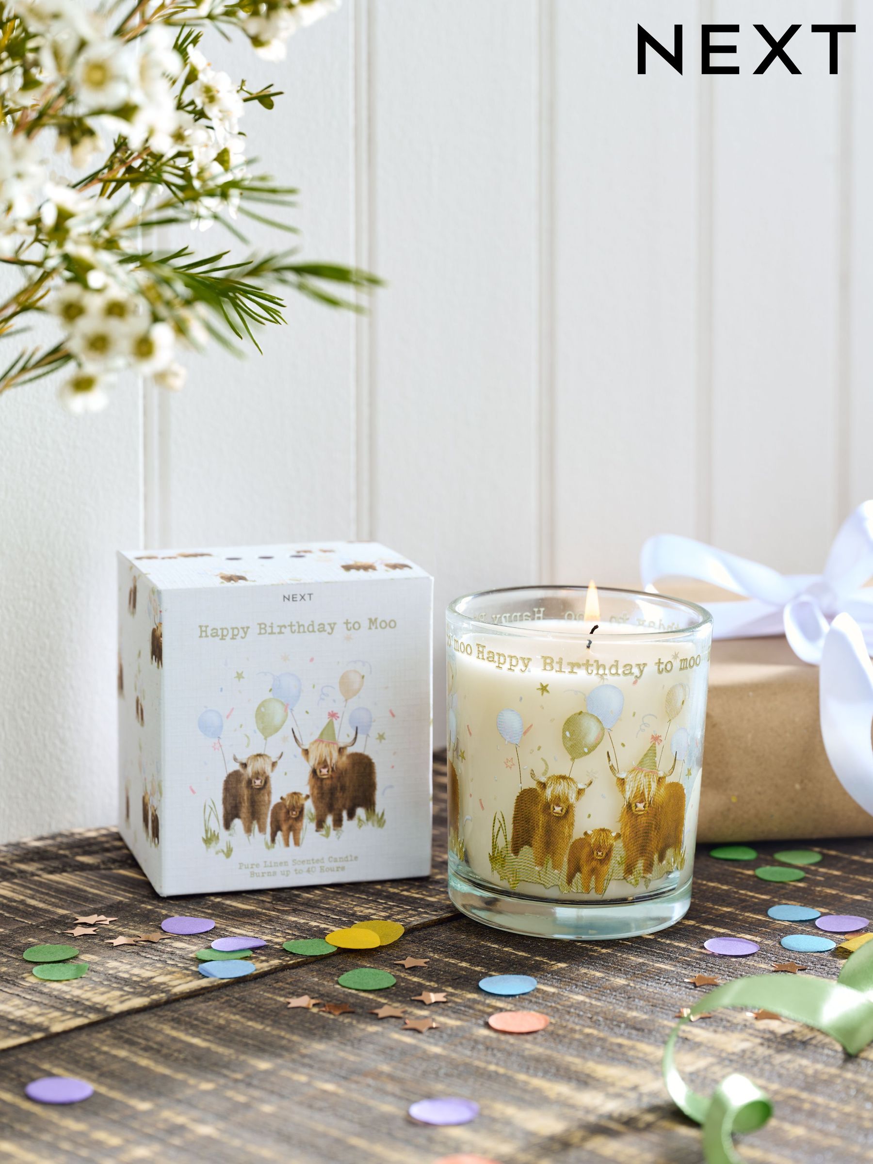 Natural Hamish Happy Birthday Pure Linen Scented Candle