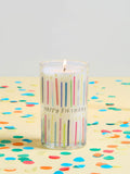 Multi Happy Birthday Hidden Message White Jasmine Scented Candle